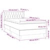 vidaXL Boxspringbett mit Matratze Dunkelgrau 100x200 cm Stoff