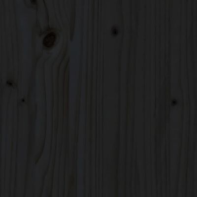 vidaXL Massivholzbett mit Kopfteil Schwarz Kiefer 150x200 cm