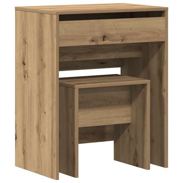 vidaXL Schminktisch Artisan-Eiche 60 x 40 x 75 cm Holzwerkstoff