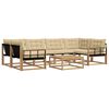 vidaXL Outdoor-Sofagarnitur 7 stk. Wei&szlig; und Beige