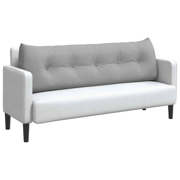 vidaXL R&uuml;cken Kissen Wolkengrau 160 x 24 x 50 cm Stoff