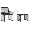 vidaXL Gartenm&ouml;bel-Set mit Kissen 5 pcs Schwarz und Wei&szlig;