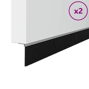 vidaXL Aufsteck T&uuml;rb&uuml;rstendichtungen 2 pcs Silber 100 cm