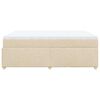 vidaXL Boxspringbett mit Matratze Creme 140x200 cm Stoff