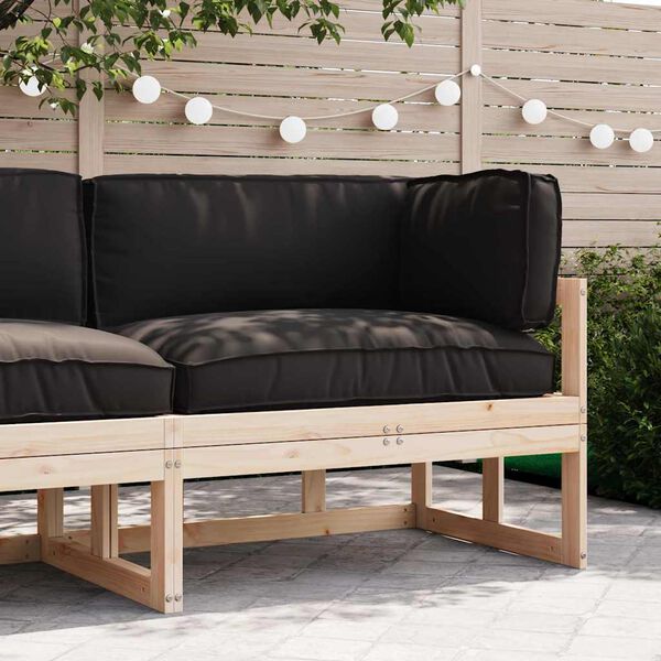 vidaXL Palettenkissenset 3 pcs Schwarz Oxford-Stoff