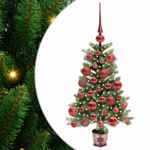 vidaXL Weihnachtsbaum mit 150 LEDs mit St&auml;nder Gr&uuml;n 65 cm PE