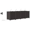 vidaXL Garten-Pflanzgef&auml;&szlig; 4 pcs Braun Kunststoff