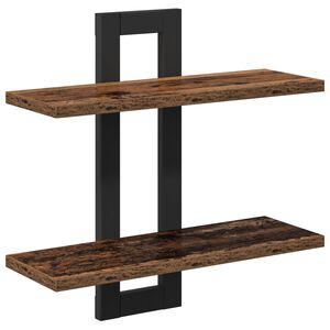 vidaXL Schweberegale Altholz 40 x 15 x 40 cm Holzwerkstoff