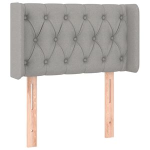 vidaXL Kopfteil mit Ohren Hellgrau 83x16x78/88 cm Stoff