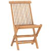 vidaXL 3-tlg. Garten-Essgruppe mit Kissen Klappbar Massivholz Teak