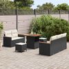 vidaXL Gartensofa-set 8 pcs Schwarz Poly-Rattan