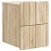 vidaXL Wandmontierter Nachttisch Sonoma-Eiche 33 x 34,5 x 43 cm