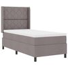 vidaXL Boxspringbett mit Matratze Taupe 100 x 200 cm Stoff