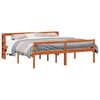 vidaXL Bettrahmen mit Regal 2 Stk. Wachsbraun Massivholz Kiefer