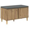 vidaXL Schuhbank mit Kissen Artisan-Eiche 80 x 38 x 46 cm