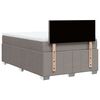 vidaXL Boxspringbett mit Matratze Taupe 120x190 cm Stoff