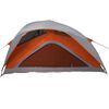 vidaXL Campingzelt 1 Person Grau und Orange Wasserfest