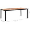 vidaXL 9-tlg. Garten-Essgruppe Poly Rattan Akazienholz Schwarz