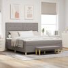 vidaXL Boxspringbett mit Matratze Taupe 180 x 200 cm Stoff