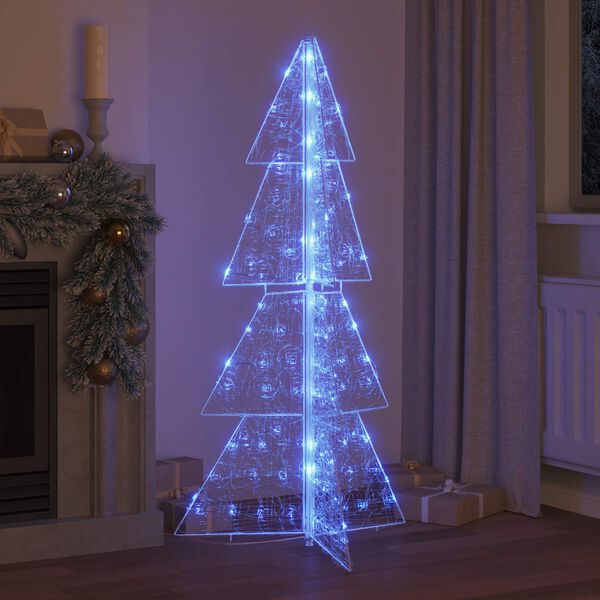 vidaXL Weihnachtsbaum mit 160 LEDs Blau 150 cm Acryl