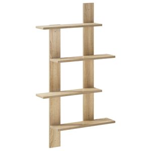 vidaXL Wandregal Sonoma-Eiche 61 x 13,5 x 105 cm Holzwerkstoff