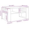vidaXL Couchtisch Artisan-Eiche 92 x 49,5 x 45 cm Holzwerkstoff