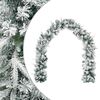 vidaXL Weihnachtsgirlande Gr&uuml;n und Wei&szlig; 270 cm PVC und PE