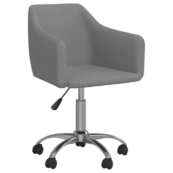 vidaXL Esszimmerst&uuml;hle 6 Stk. Drehbar Hellgrau Stoff