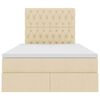vidaXL Aufbewahrungsbett mit Matratze Creme 120 x 200 cm Polyester