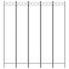 vidaXL 5-tlg. Paravent Weiß 200x220 cm Stoff