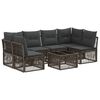 vidaXL Gartensofa-set 7 pcs Grau Poly-Rattan