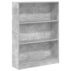 vidaXL B&uuml;cherregal Betongrau 80x24x109 cm Holzwerkstoff