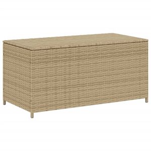vidaXL Gartentruhe Beige 190L Poly Rattan