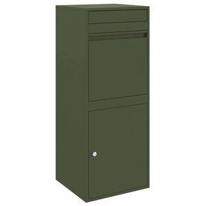 vidaXL Paketdrop-Box mit Speicher Olivgr&uuml;n 41 x 38 x 103 cm Stahl