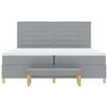 vidaXL Boxspringbett mit Matratze Hellgrau 200 x 200 cm Stoff