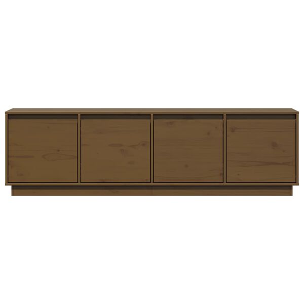 vidaXL TV-Schrank Honigbraun 156x37x45 cm Massivholz Kiefer