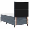 vidaXL Boxspringbett mit Matratze Dunkelgrau 90 x 200 cm Stoff