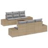 vidaXL Garten-Sofa-Set 8 Stk. Beige und Grau Poly-Rattan