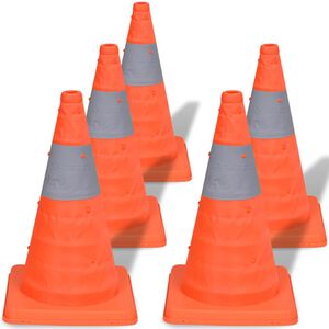 vidaXL 5 Pylone Verkehrsleitkegel 42 cm