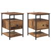 vidaXL Nachttisch 2 Stk. Altholz 40 x 42 x 56 cm Holzwerkstoff