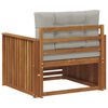 vidaXL Outdoor-Sofagarnitur Massives Akazienholz und Polyester Natur