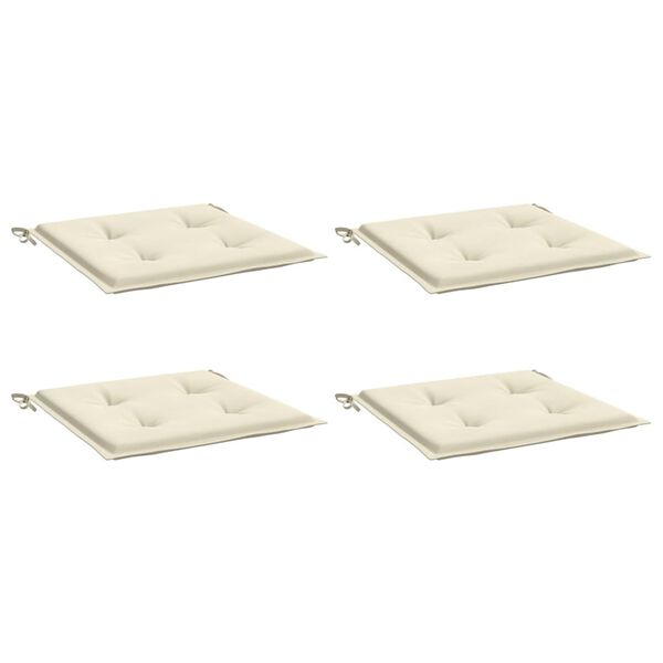 vidaXL Gartenstuhl-Kissen 4 Stk. Creme 50x50x4 cm Oxford-Gewebe