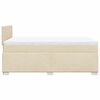 vidaXL Boxspringbett mit Matratze Creme 120x200 cm Stoff