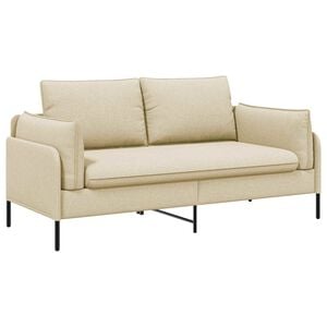 vidaXL 2-Sitzer Sofa Creme 188 x 81 x 89 cm Stoff