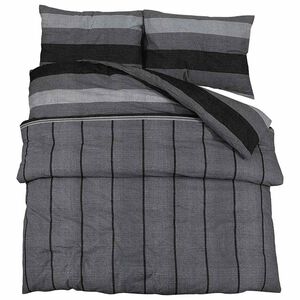 vidaXL Bettw&auml;sche-Set Dunkelgrau 260x240 cm Baumwolle