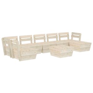 vidaXL 8-tlg. Garten-Paletten-Lounge-Set Impr&auml;gniertes Fichtenholz