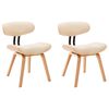 vidaXL Esszimmerst&uuml;hle 2 Stk. Creme Bugholz und Kunstleder