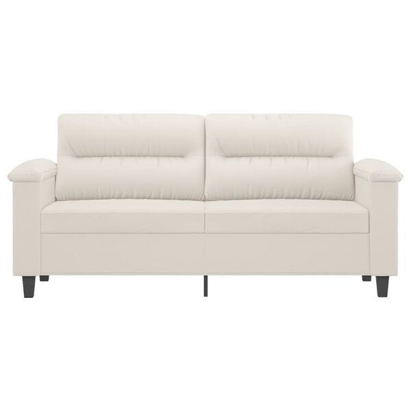 vidaXL 2-Sitzer-Sofa Creme 140 cm Kunstleder