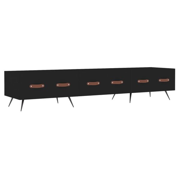 vidaXL TV-Schrank Schwarz 150x36x30 cm Holzwerkstoff