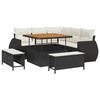 vidaXL Gartensofa-set 8 stk. Schwarz Poly-Rattan